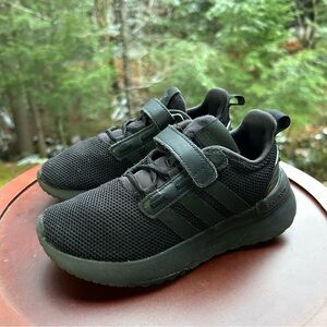 Adidas Cloudfoam Kids Sneakers | Black | Size 12 Toddler | Velcro Athletic Shoes